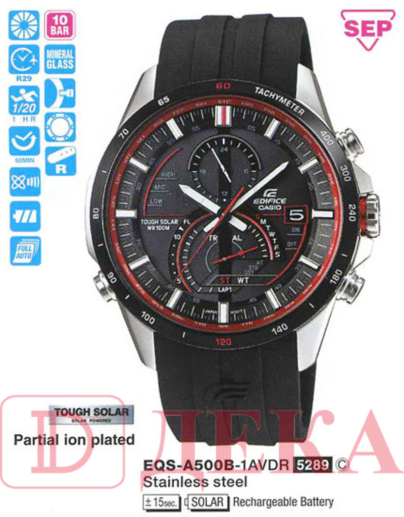 Годинник Casio EDIFICE Classic EQS-A500B-1AVER - Зображення 2